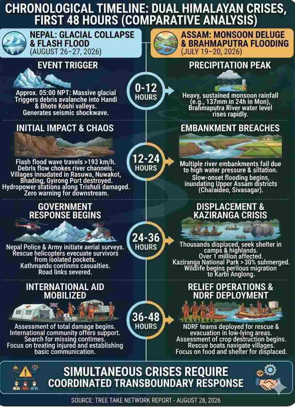 The Tsunami of Dirt and the Rising Brahmaputra: A Tale of Two Hydrological Crises
